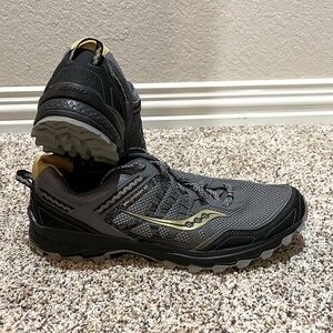 Mens Saucony size 14w. Like New, worn once. Trail running/walking shoe.